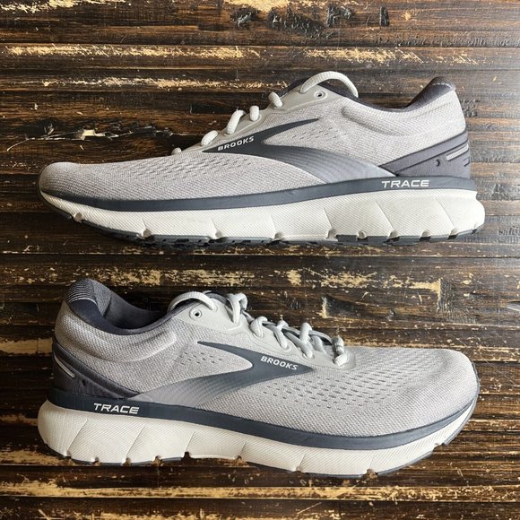 NEW Brooks Trace 1 Gray Running Comfort Shoes Sneakers 1103641D097 Men's Size 11 - Picture 2 of 7